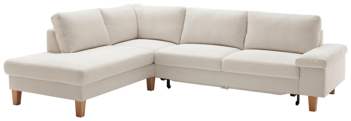 Wohnlandschaft Corvara 2.0 - Weiss/Eichefarben, Konventionell, Holz/Holzwerkstoff (220/86/286cm) - Premium Living