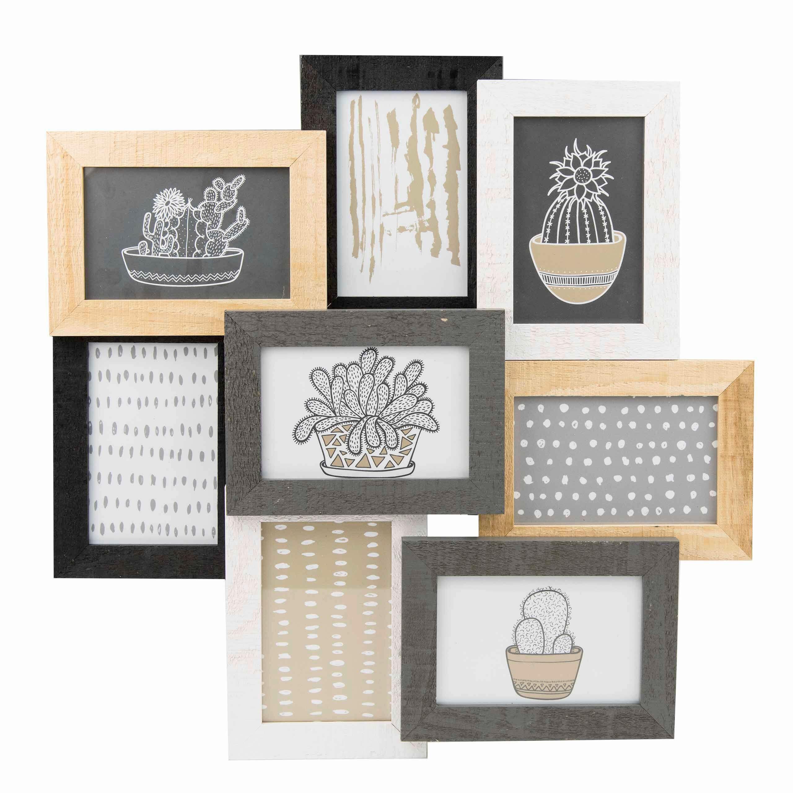 RAMKA NA ZDJĘCIA KOLAŻ 8999372 - czarny/biały, Konventionell, materiał drewnopochodny (48/48cm) - Nielsen