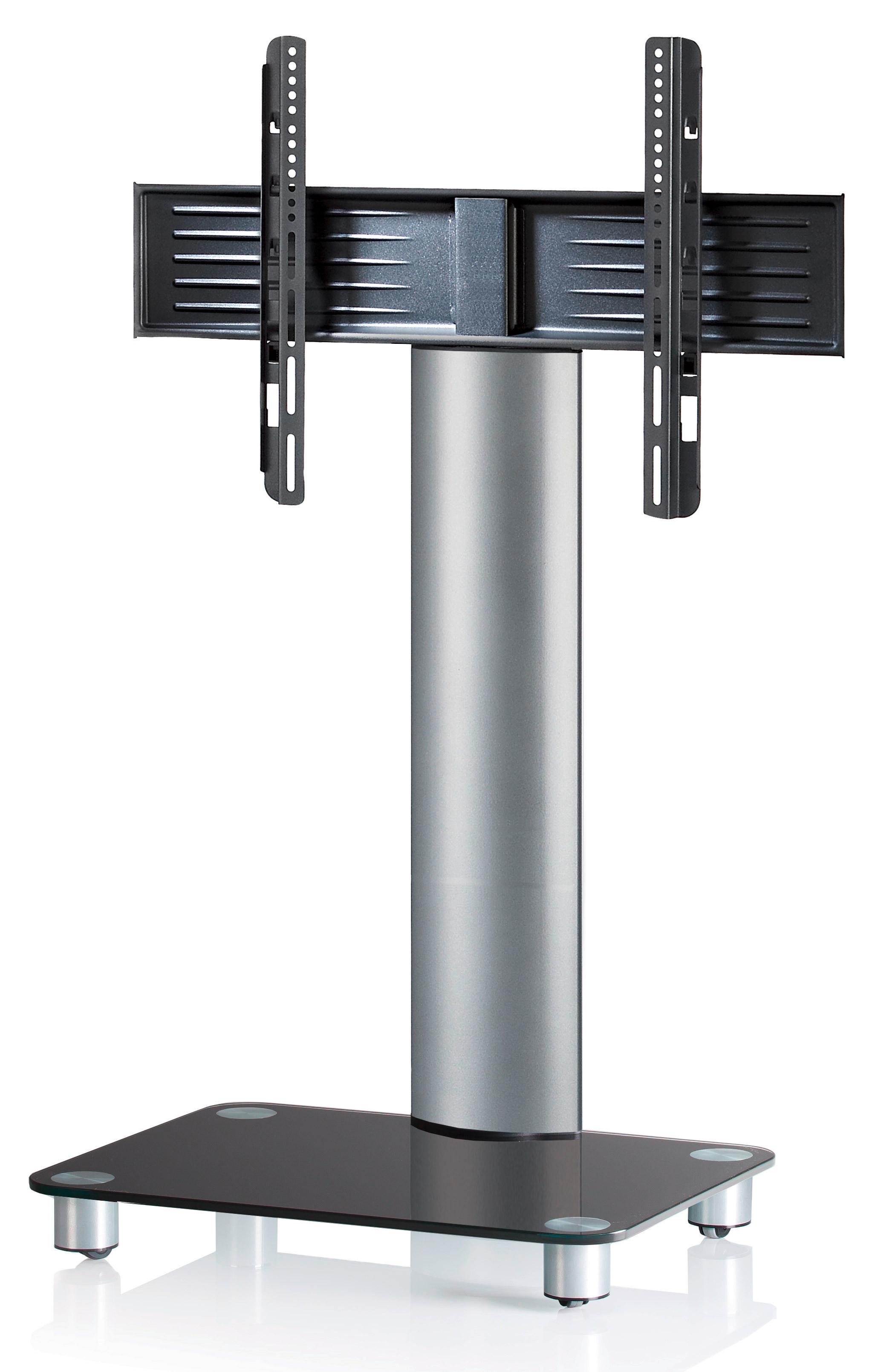 Stojalo Za Tv Tosal Črno Srebrna, 60 Cm - srebrne barve/črna, Konvencionalno, kovina/steklo (60/100/44cm) - MID.YOU