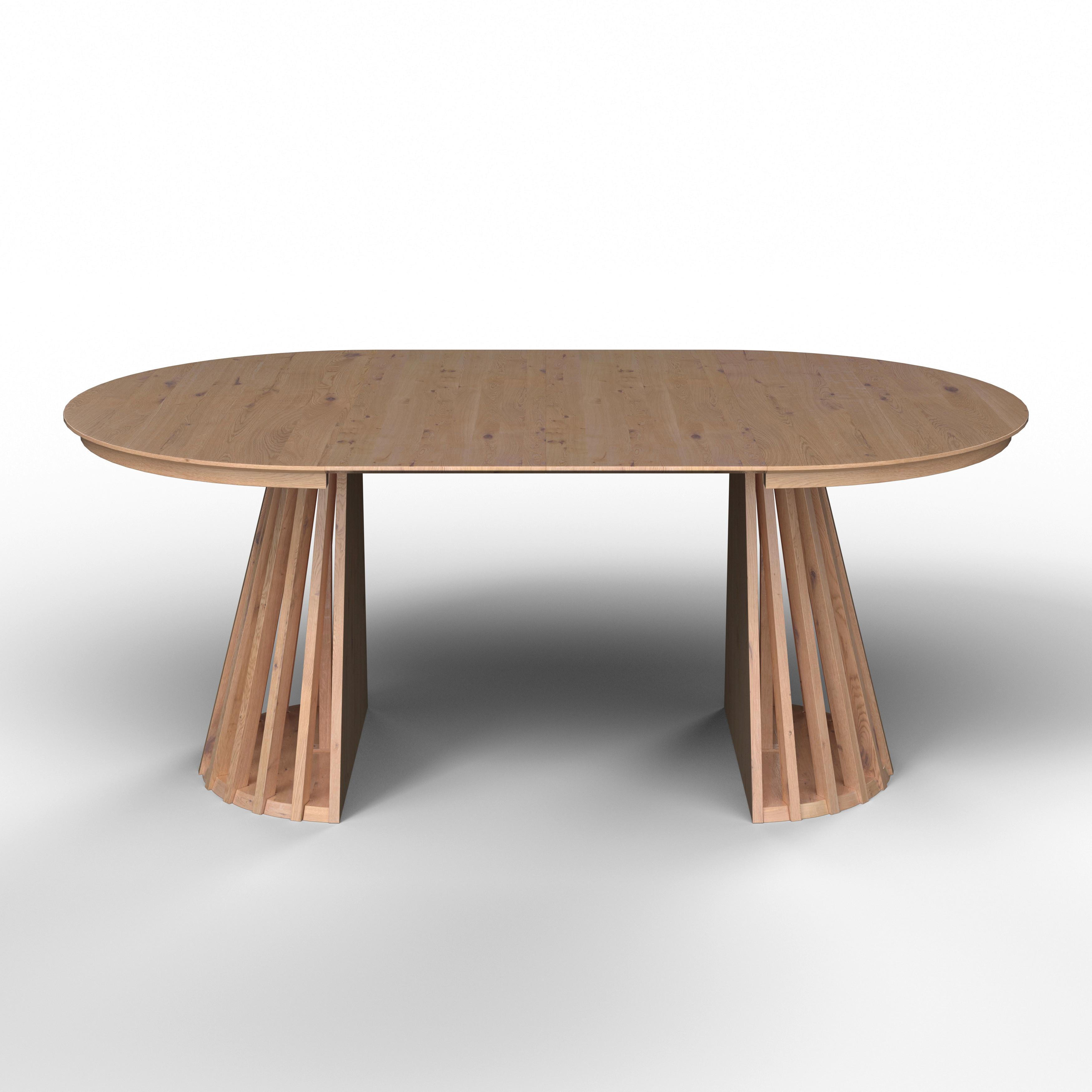 UTDRAGBART BORD ENNIO - ekfärgad, Modern, trämaterial/trä (120-200/76/120cm) - Bessagi Home