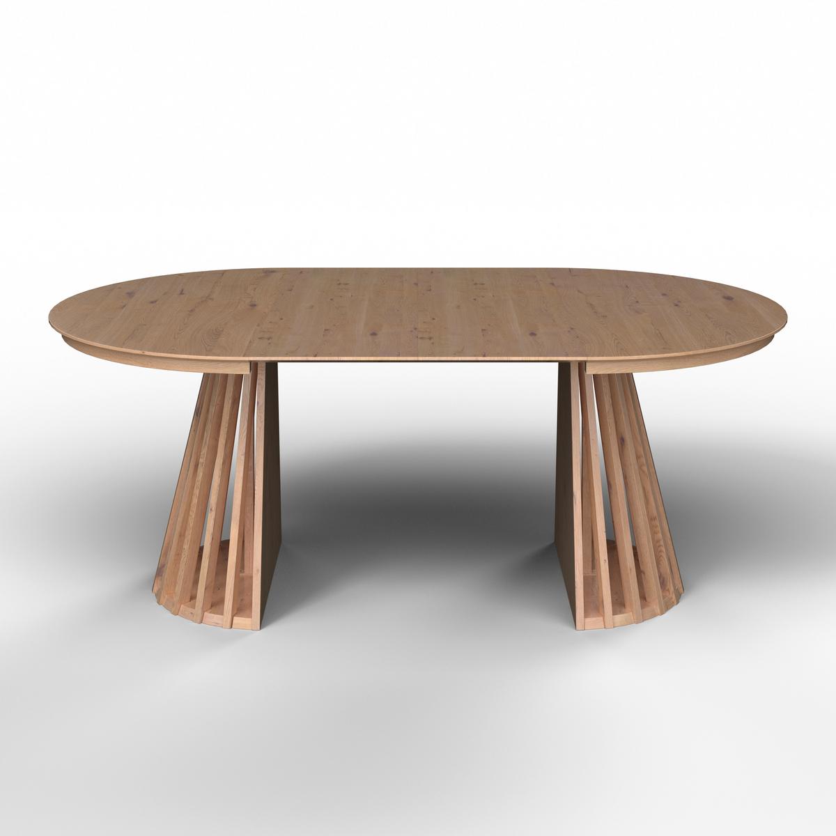 Esstisch ausziehbar Ennio Echtholz furniert/MDF - Eichefarben, MODERN, Holz/Holzwerkstoff (120-160/76/120cm) - Bessagi Home