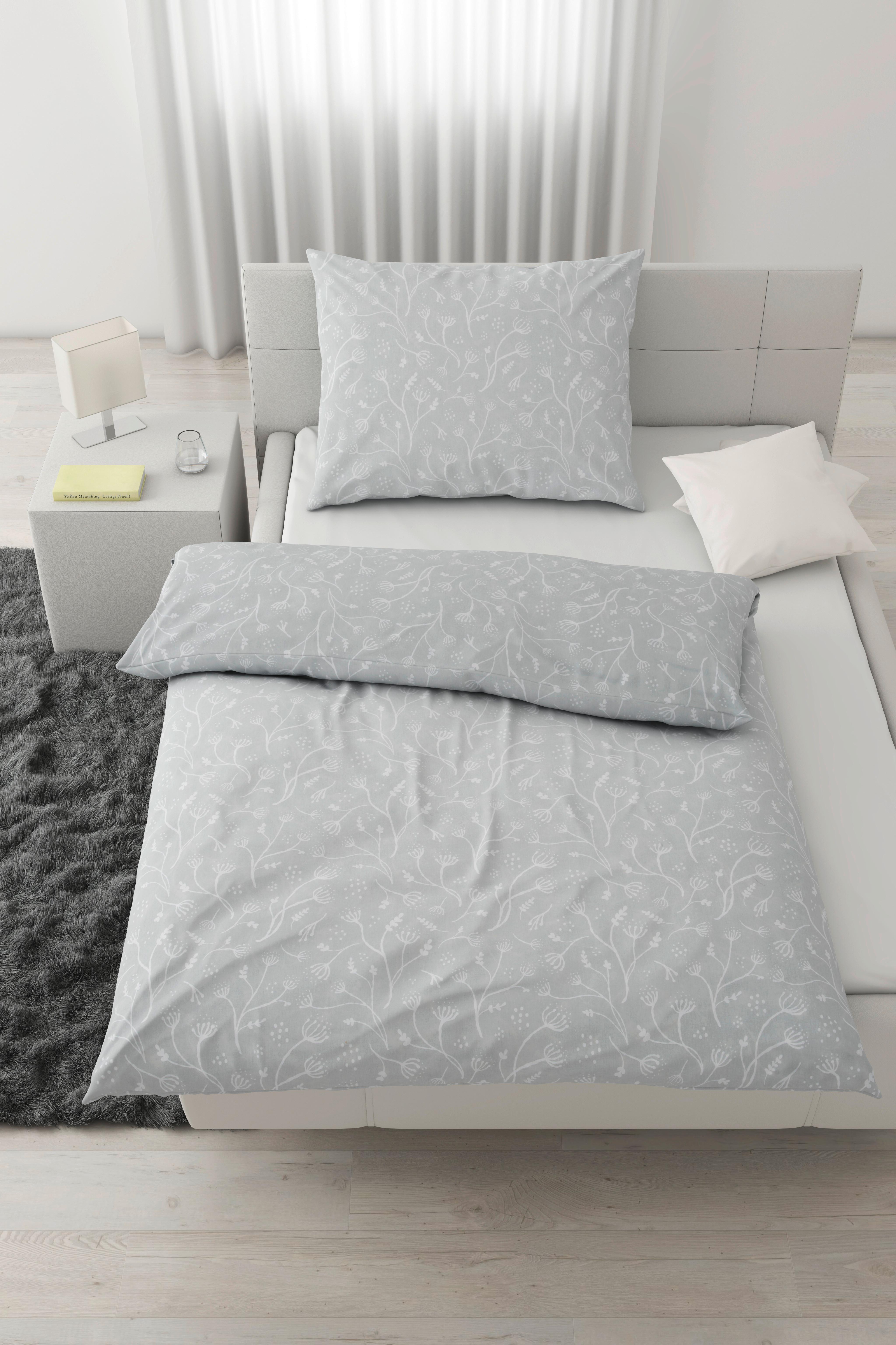 Ágyneműhuzat-garnitúra Frida - világosszürke, Konventionell, textil (140/200cm) - Best Price