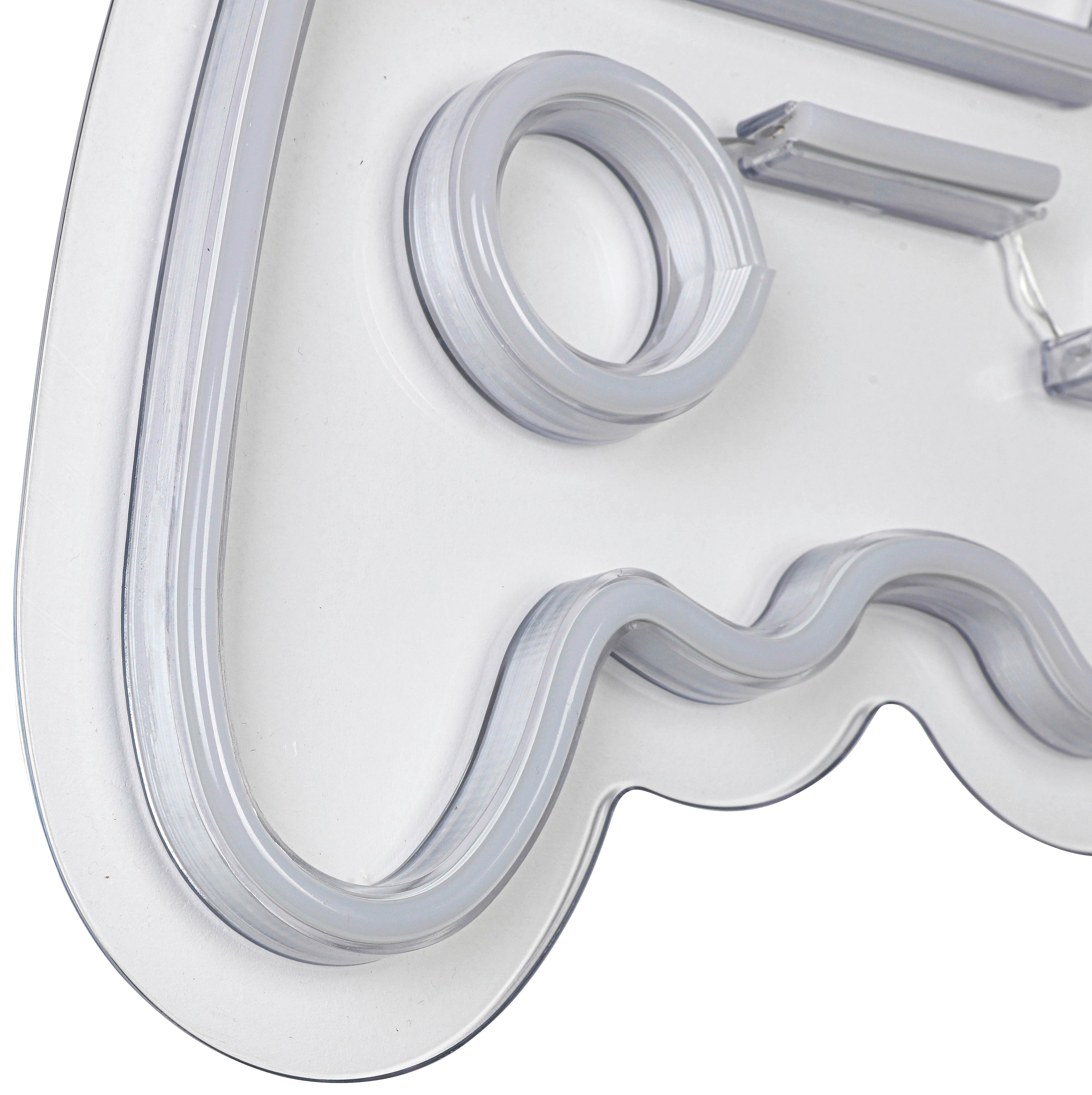 LED-DEKORATIONSLAMPA SPIELI - vit/transparent, Modern, plast (30/22/1,3cm) - Mömax