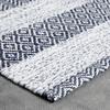 HANDVÄVD MATTA ELISA - vit/mörkgrå, Modern, textil (60/120cm) - Mömax