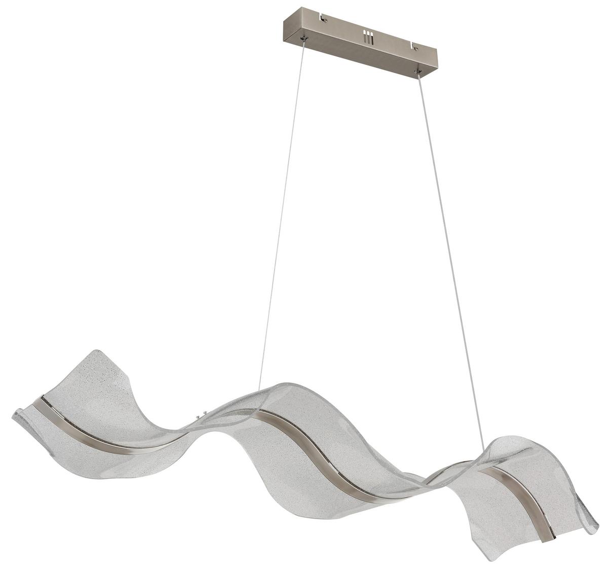 LED-HÄNGELEUCHTE 68294H - Klar, Design, Kunststoff/Metall (101/29,4/120cm) - Globo