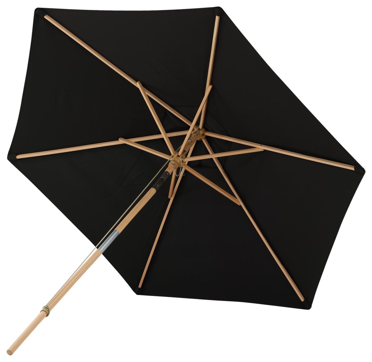 Sonnenschirm Corypho ca. 250x232 cm Schwarz - Schwarz, KONVENTIONELL (250/232cm) - Gardenson