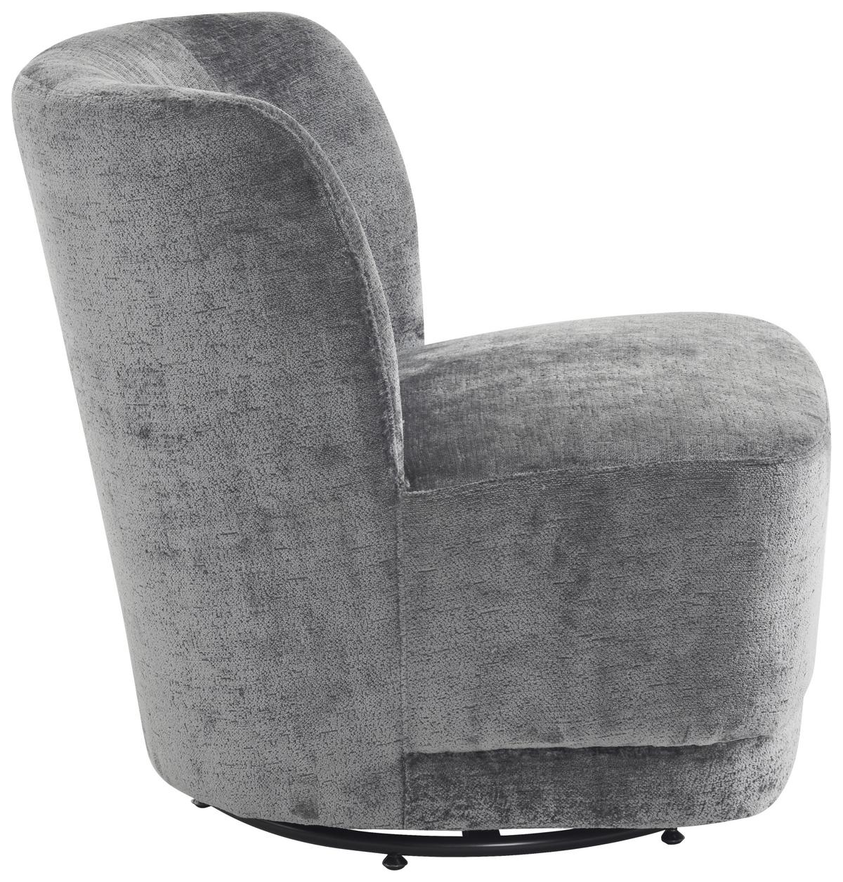 FOTEL NIELS - czarny/szary, Modern, metal/tkanina (65/73/75cm) - MID.YOU