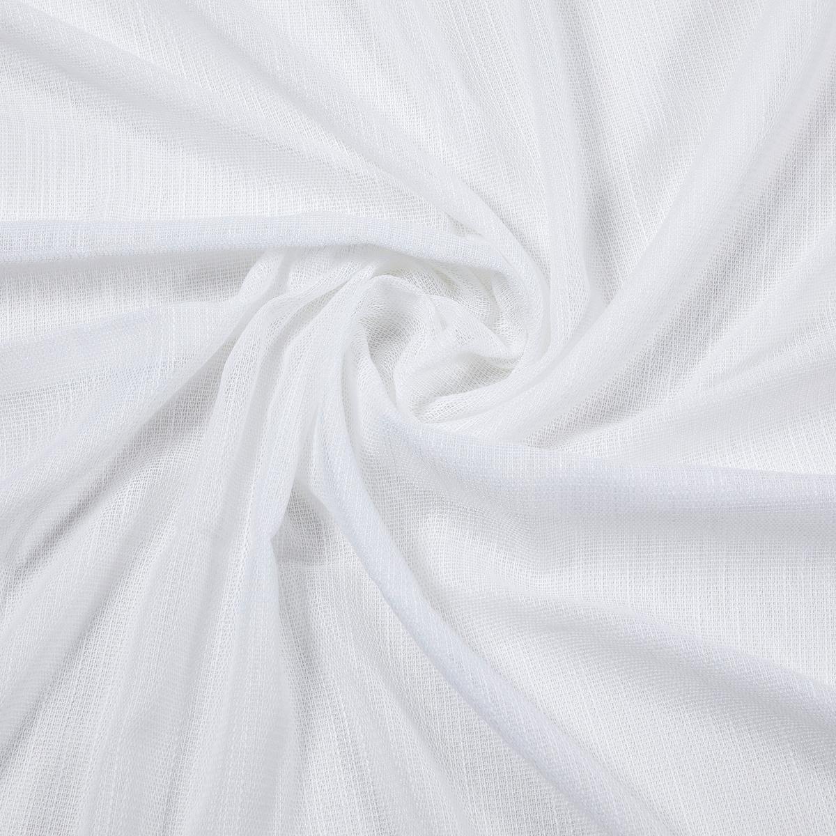 Fertigvorhang Eva in Weiss ca. 140x255cm - Weiss, Romantik / Landhaus, Textil (140/255cm) - Premium Living