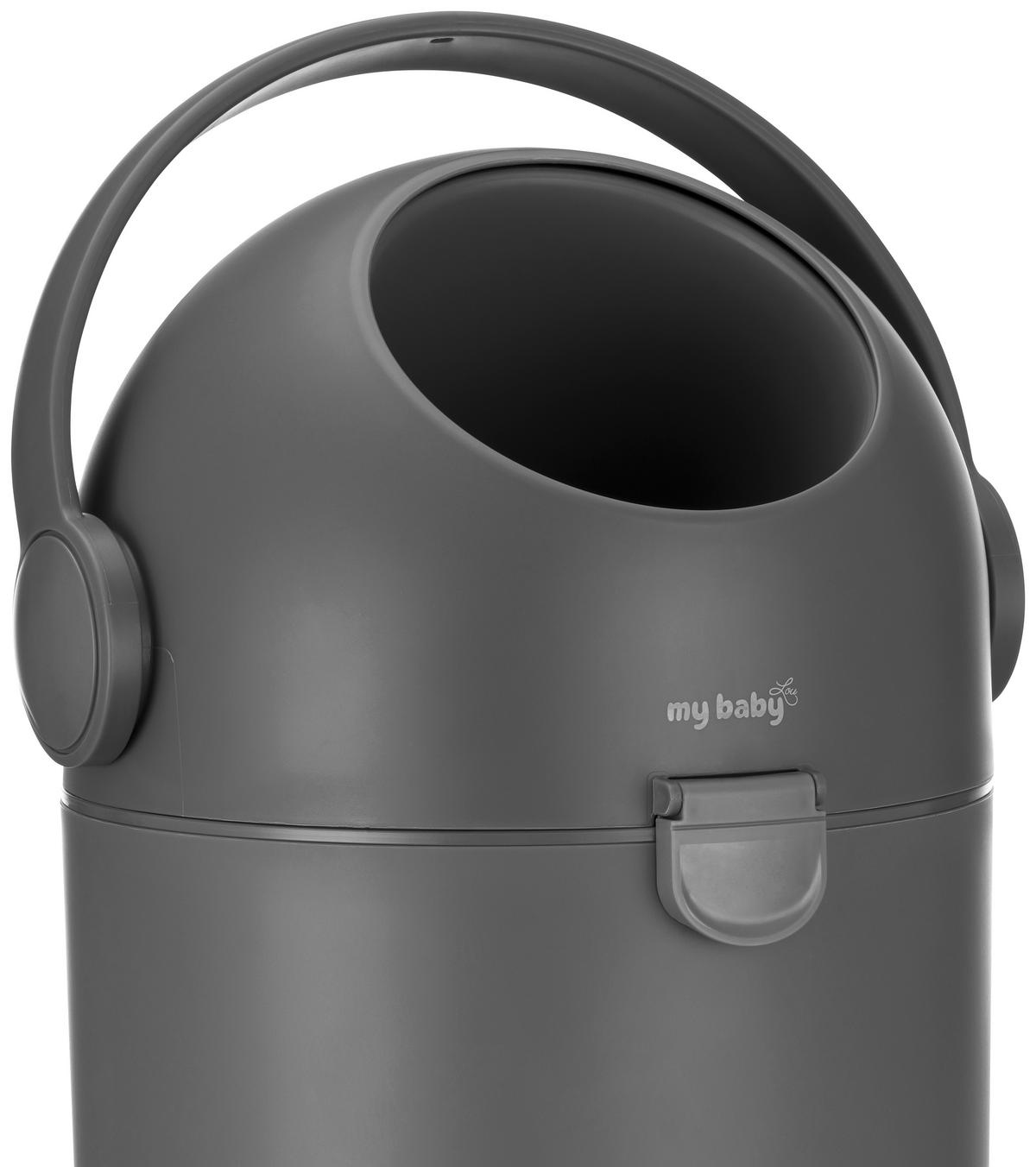 KOSZ NA PIELUCHY SCONCS - ciemnoszary, Basics, tworzywo sztuczne (26/55cm) - My Baby Lou