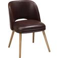 Stuhl Braun/Naturfarben - Braun/Naturfarben, MODERN, Holz/Textil (54,5/63/79cm) - Mömax modern living