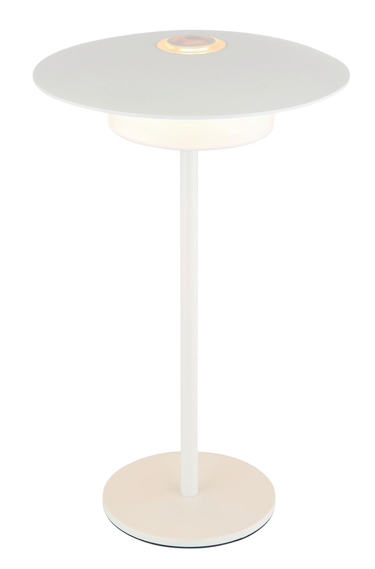 LED-Tischleuchte Kyler Weiß max. 3 Watt - Weiß, Design, Kunststoff/Metall (18/30cm) - Globo