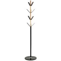 Kleiderständer Bernie Naturfarben/Schwarz - Schwarz/Naturfarben, MODERN, Holz/Stein (37/179cm) - Mömax