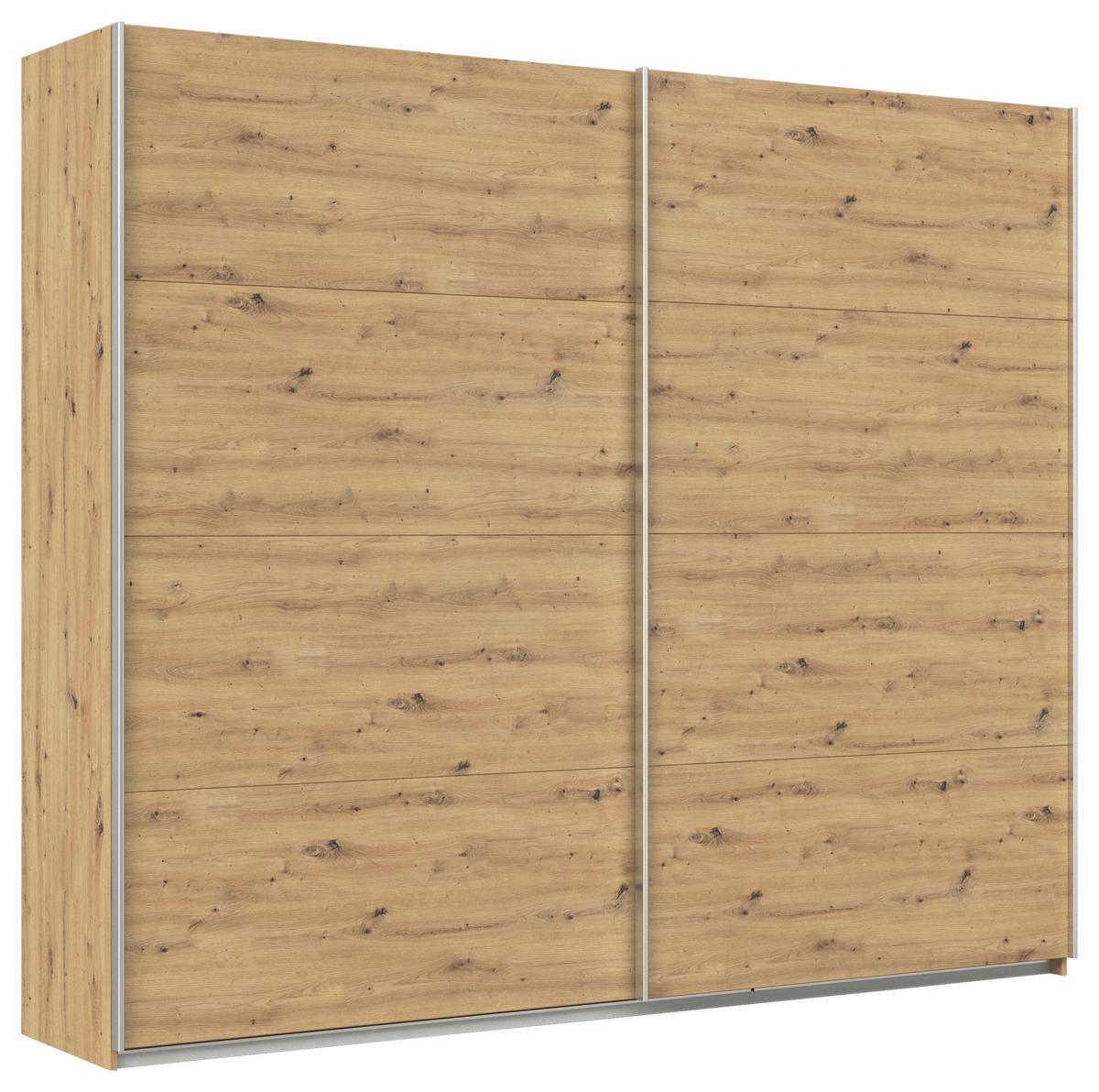 Ormar S Kliznim Vratima Feldkirch - hrast Artisan/boje aluminija, Moderno, drvni materijal/metal (271/229/62cm) - Modern Living