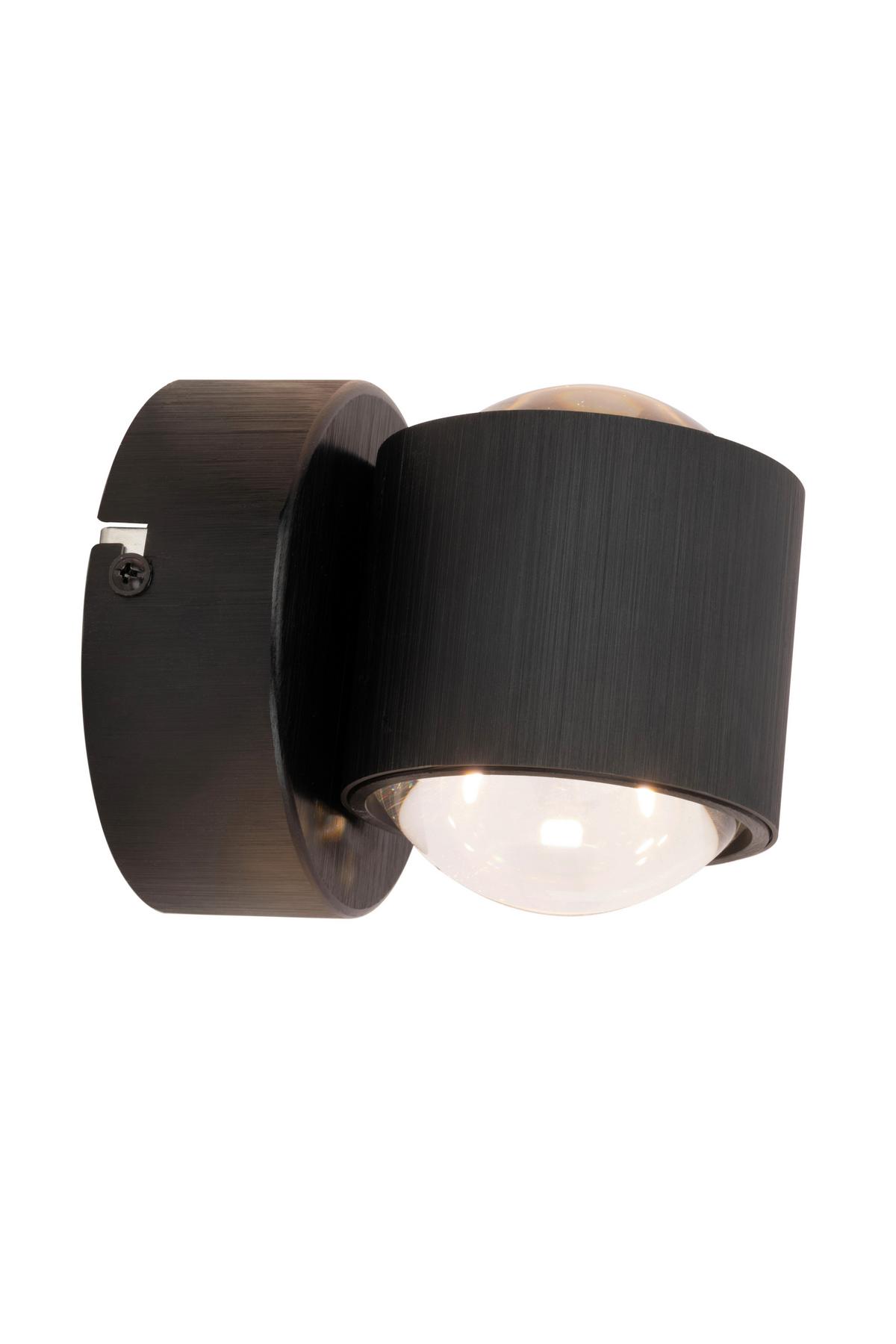 KINKIET LED COLUMBIA *SBN* - czarny, Design, tworzywo sztuczne/metal (12/11cm) - Novel