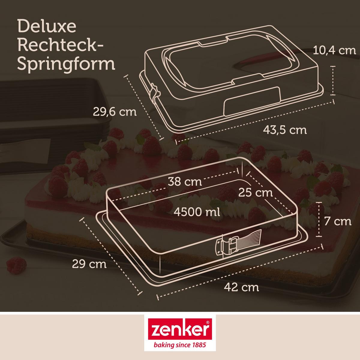 TORTOWNICA 7023 - czarny, Konventionell, metal (43,5/29,6/10,4cm) - Zenker