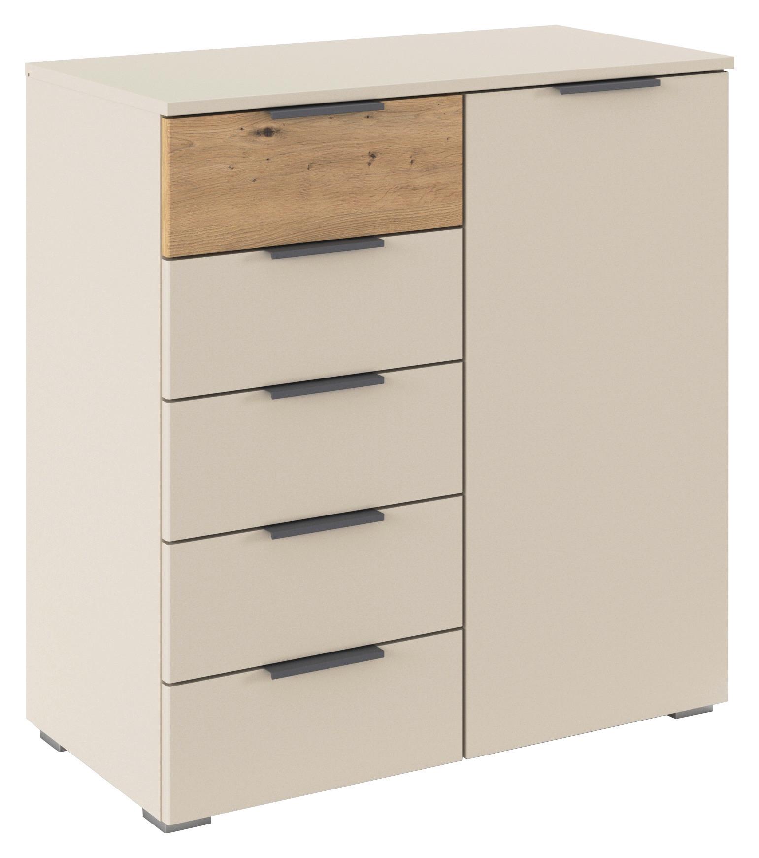 Kommode Ellmau Champagnerfarben - Champagner/Silberfarben, KONVENTIONELL, Holzwerkstoff/Kunststoff (80/84/40cm) - Premium Living