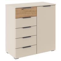 Komoda Ellmau - srebrne boje/hrast Artisan, Konvencionalno, drvni materijal/metal (80/84/40cm) - Premium Living