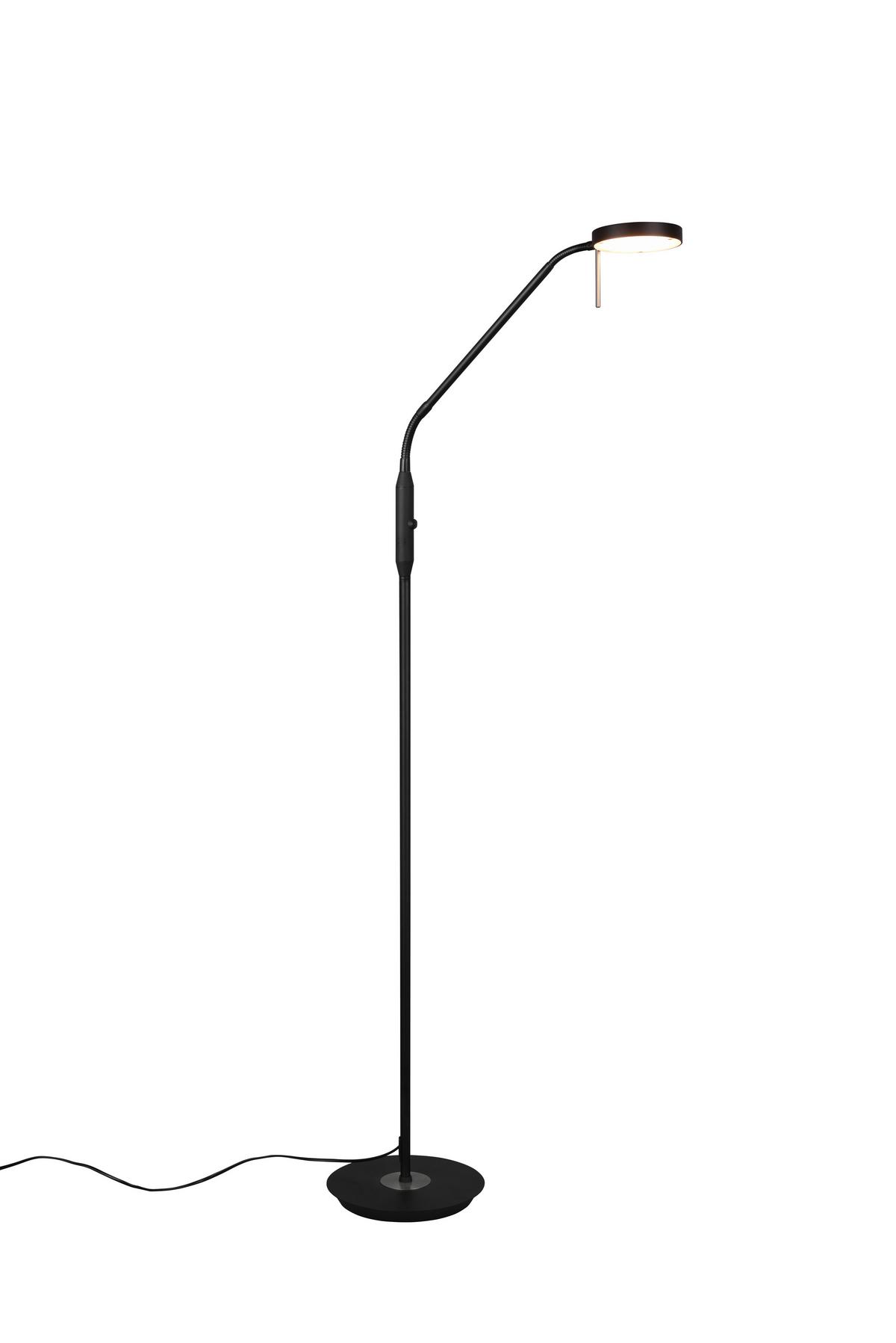 LED-Stehleuchte Monza Schwarz - Schwarz, Basics, Metall (25/145cm) - Trio Leuchten