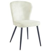 Stuhl Lynn in Beige - Beige/Schwarz, MODERN, Textil/Metall (51/86/65cm) - Mömax