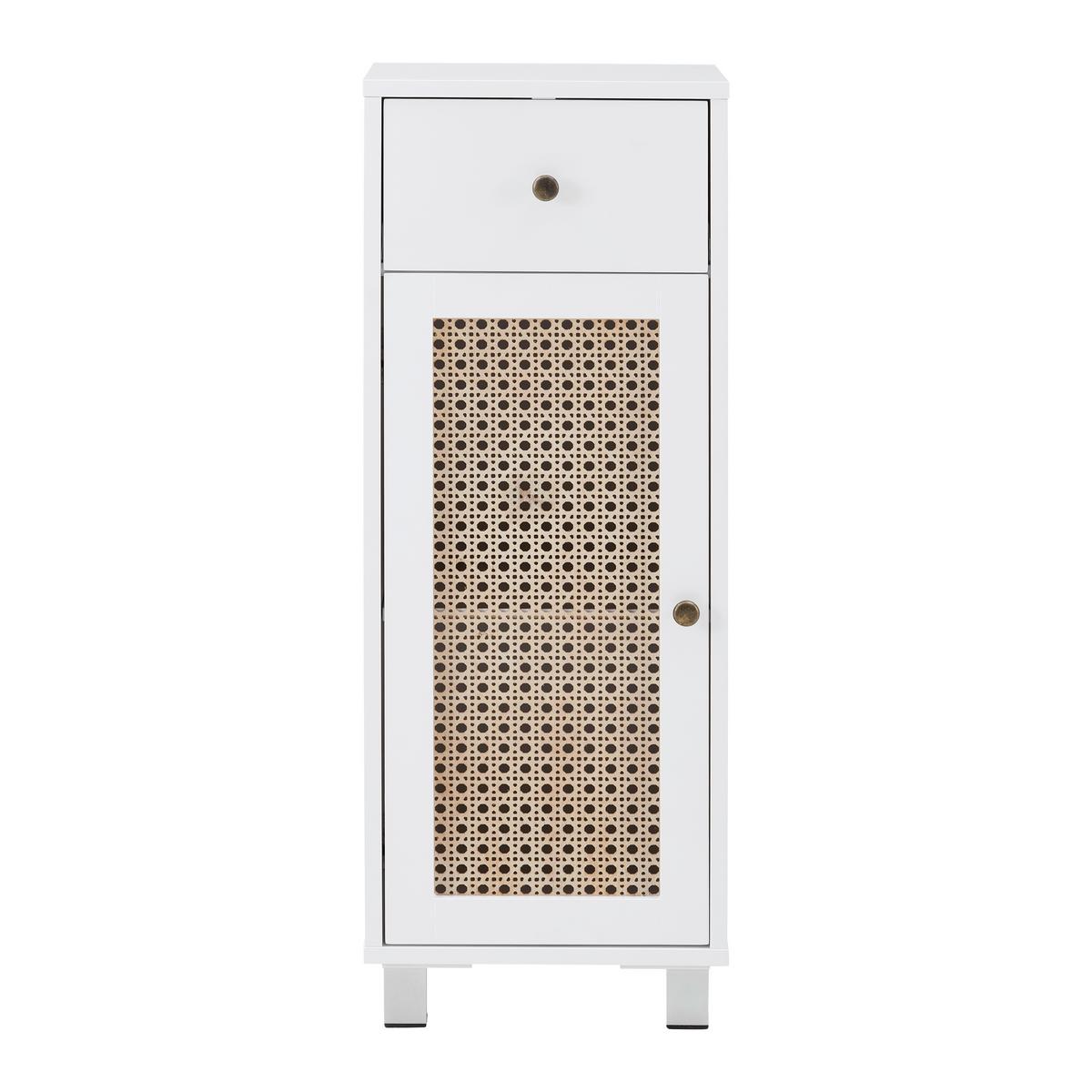 Alsószekrény Fehér-natúr Lisa - bronz/natúr, Modern, faalapú anyag/fém (32/89/30cm) - Bessagi Home