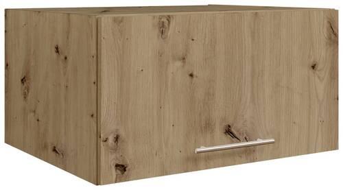 Aufsatzschrank Aileen in Eiche Artisan - Silberfarben/Eiche Artisan, KONVENTIONELL, Holzwerkstoff/Metall (67,5/38/67,5cm) - Mömax