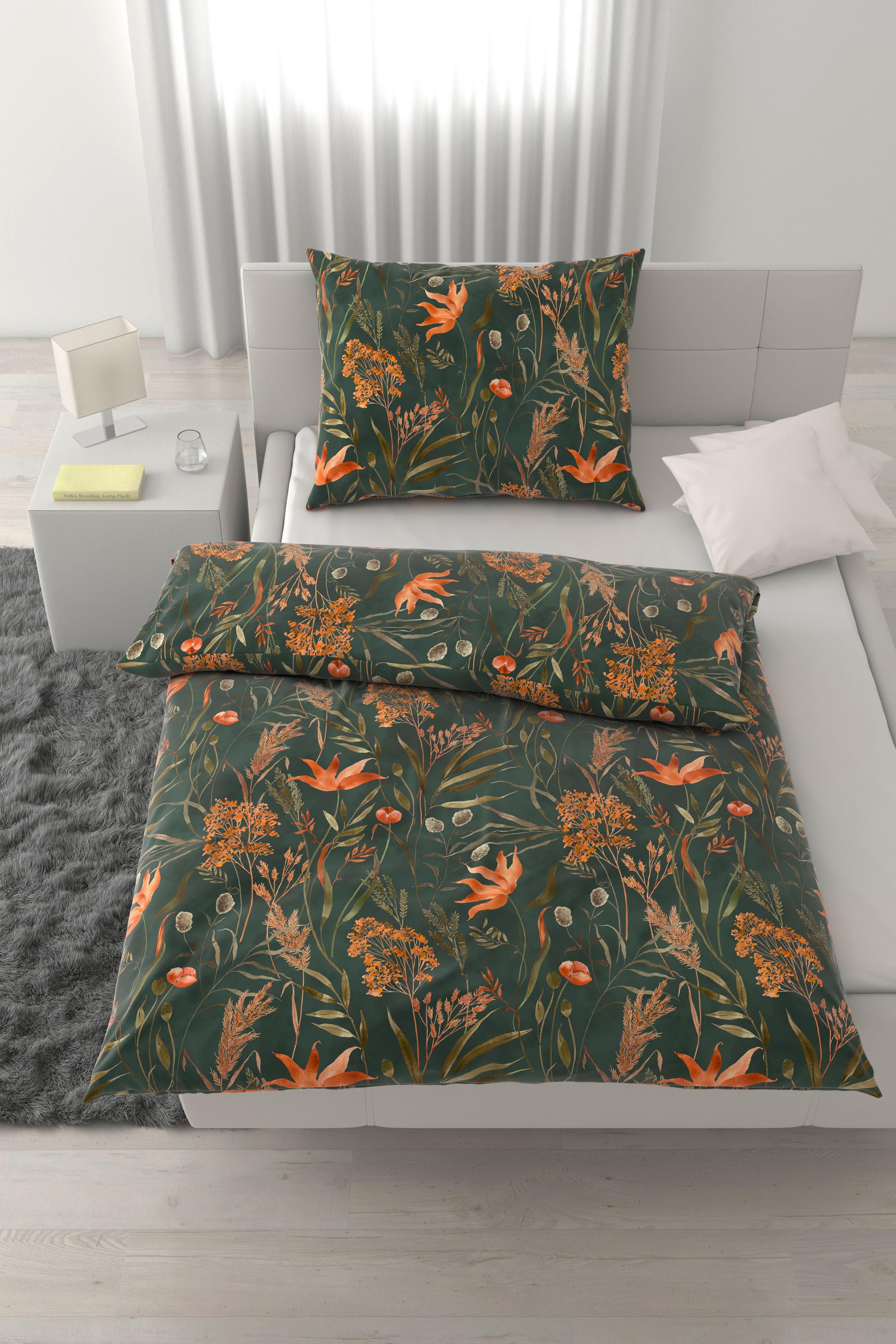 Bettwäsche Nora Grün ca. 140x200cm - Grün, MODERN, Textil (140/200cm) - Mömax