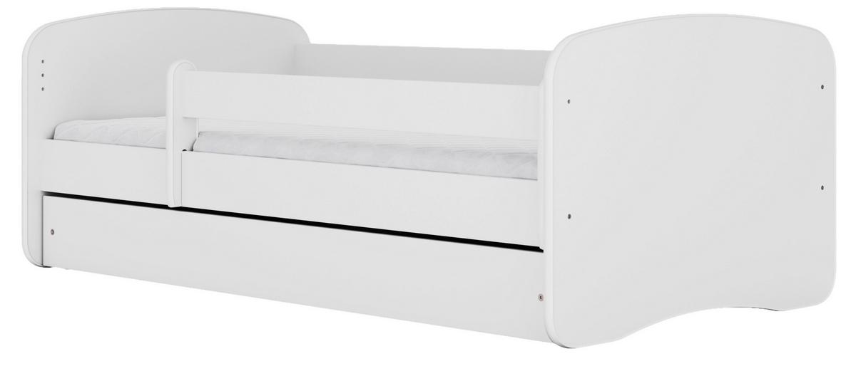 Otroška Postelja Babydreams, Bela, 80x160cm - bela/barve breze, Moderno, tekstil/leseni material (80/160cm) - MID.YOU