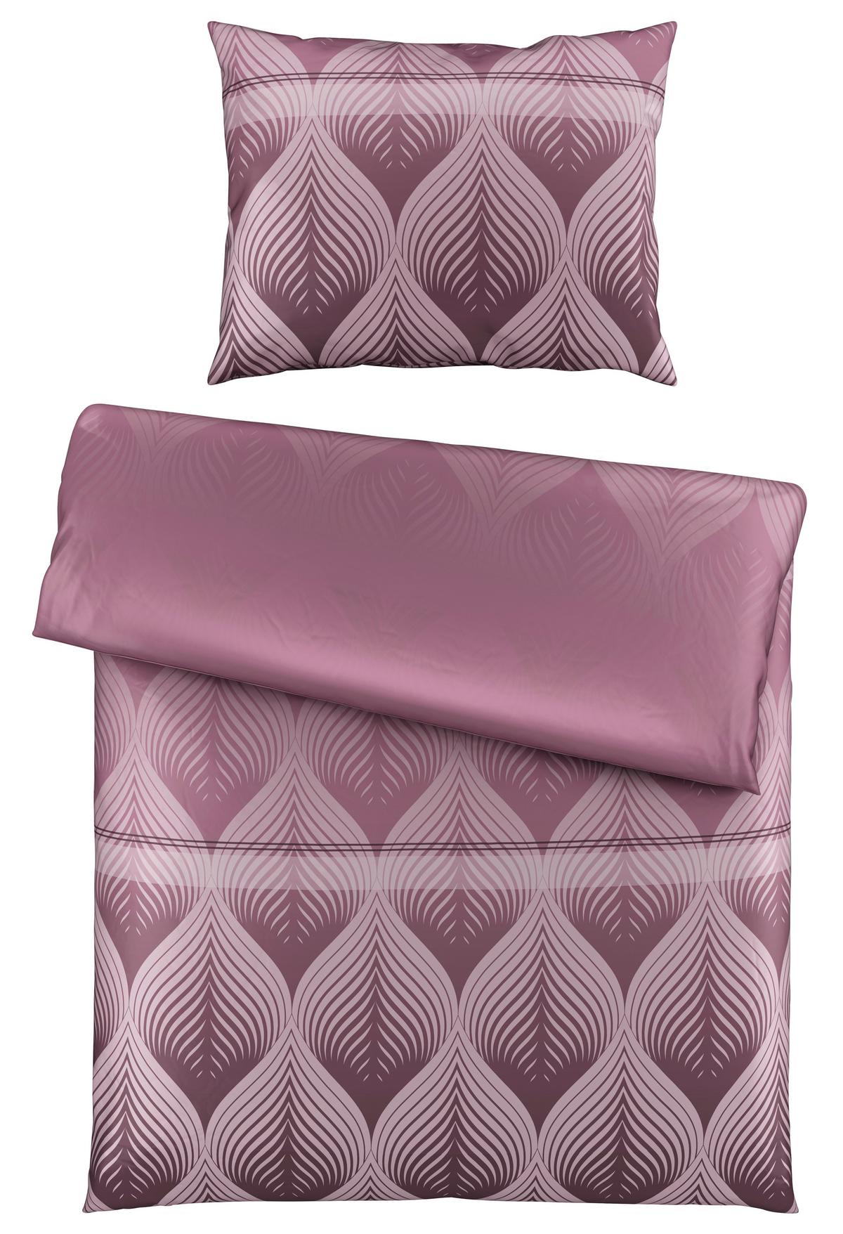 Bettwäsche Domps XL Mauve ca. 140x220cm - Mauve, MODERN, Textil (140/220cm) - Modern Living