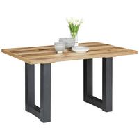 Esstisch Dinner Eichefarben ca. 140x90x76cm - Eichefarben/Schwarz, MODERN, Holzwerkstoff (140/90/76cm) - Mömax