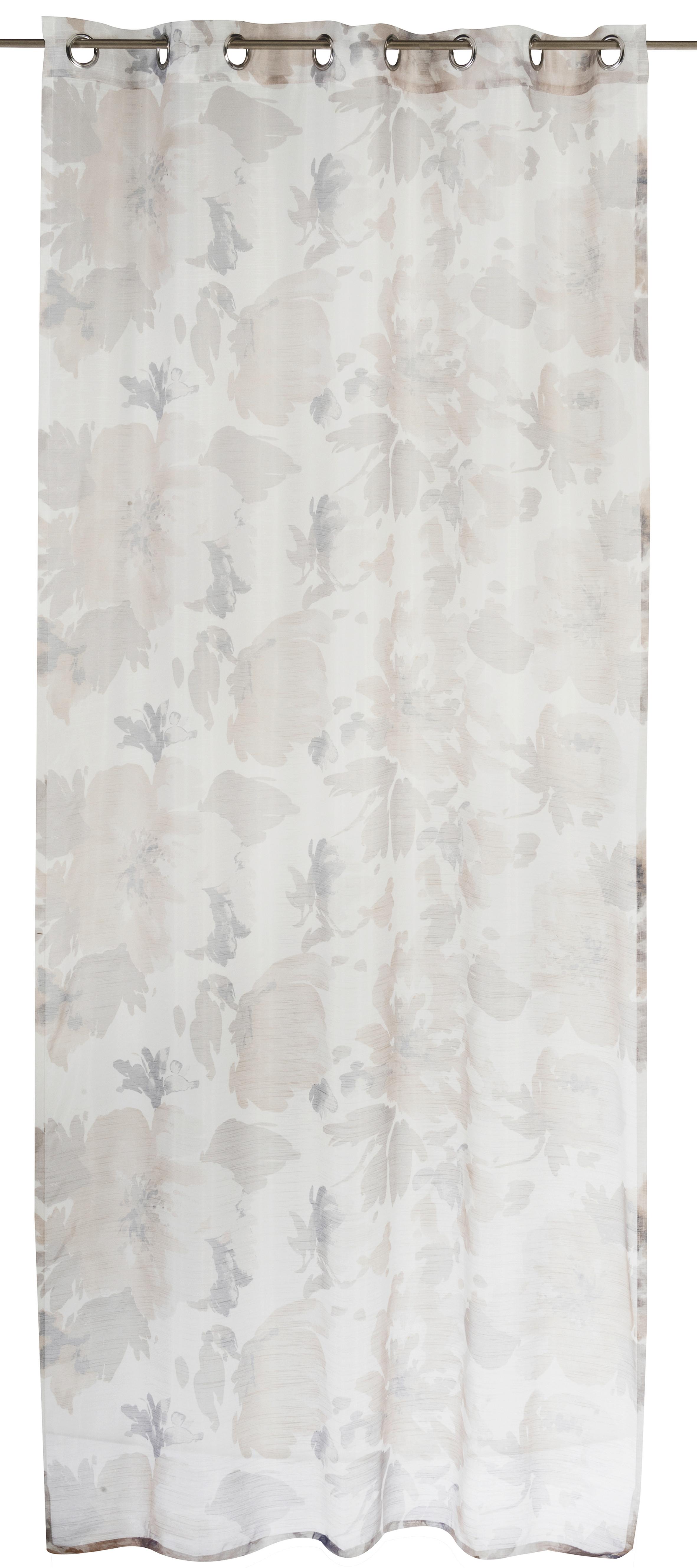 ZASŁONA NA PRZELOTKACH BOTANICA 09 2 SZTUKI - beżowy, Basics, tkanina (140/255cm)