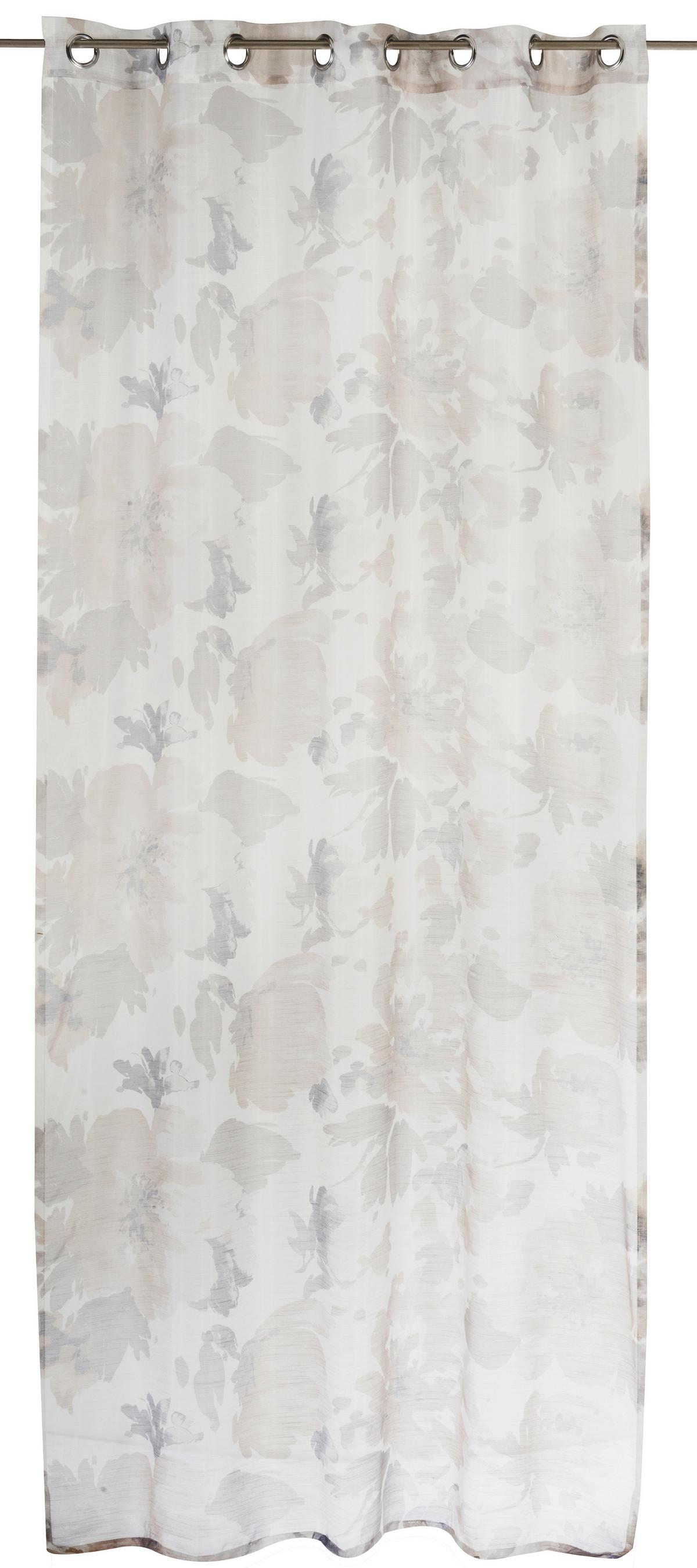 ZASŁONA NA PRZELOTKACH BOTANICA 09 2 SZTUKI - beżowy, Basics, tkanina (140/255cm)