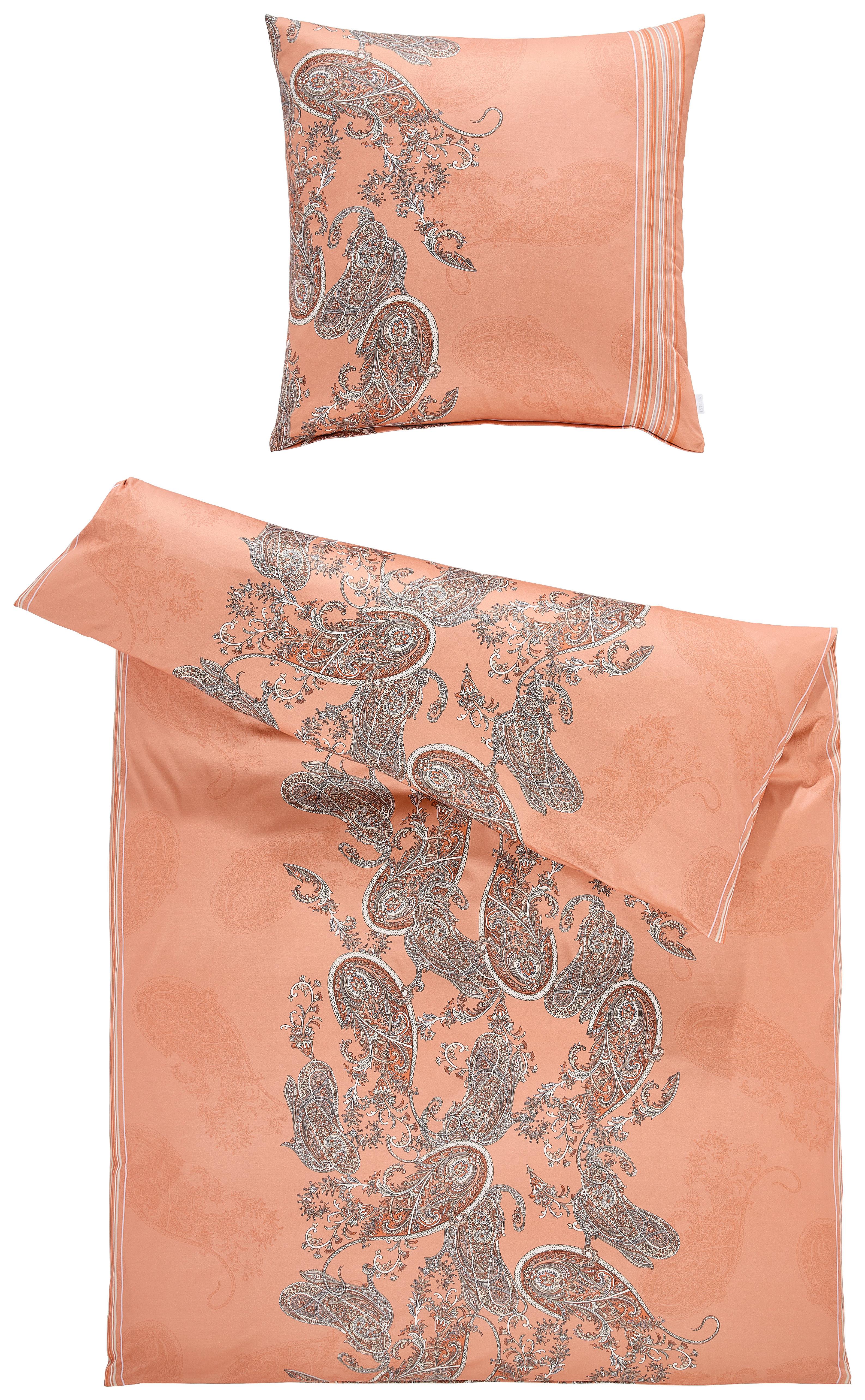 POŚCIEL RAYA - terakota, Design, tkanina (135/200cm) - Estella