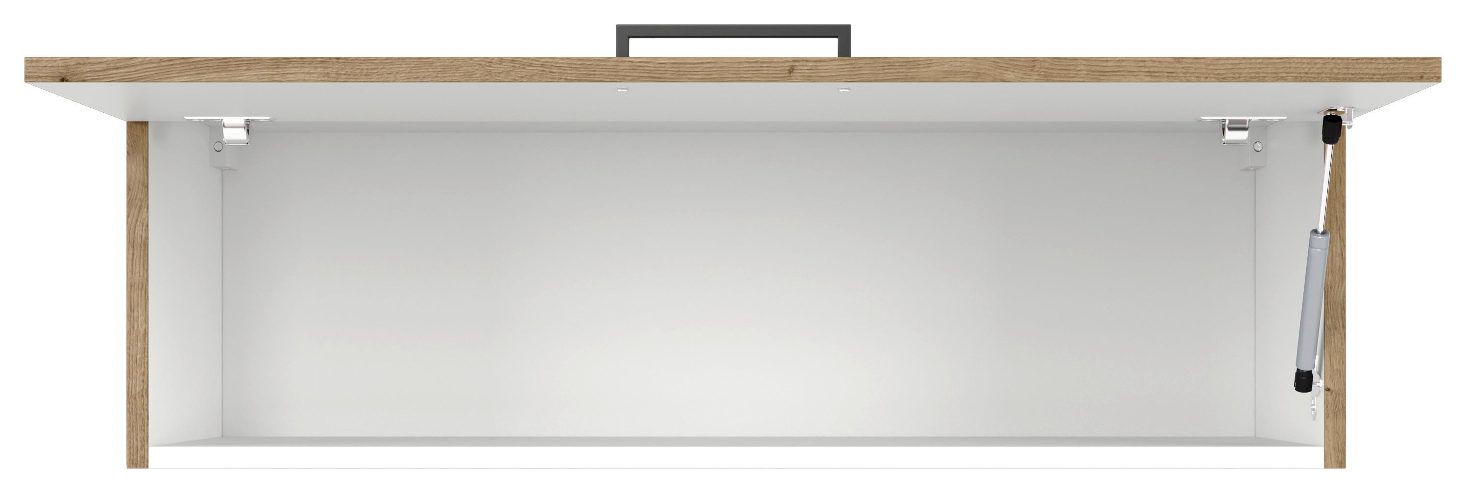 Küchenoberschrank Cara ca. 100x32 cm Eiche Artisan - Schwarz/Eiche Artisan, KONVENTIONELL, Holzwerkstoff/Metall (100/32/32cm) - FlexWell