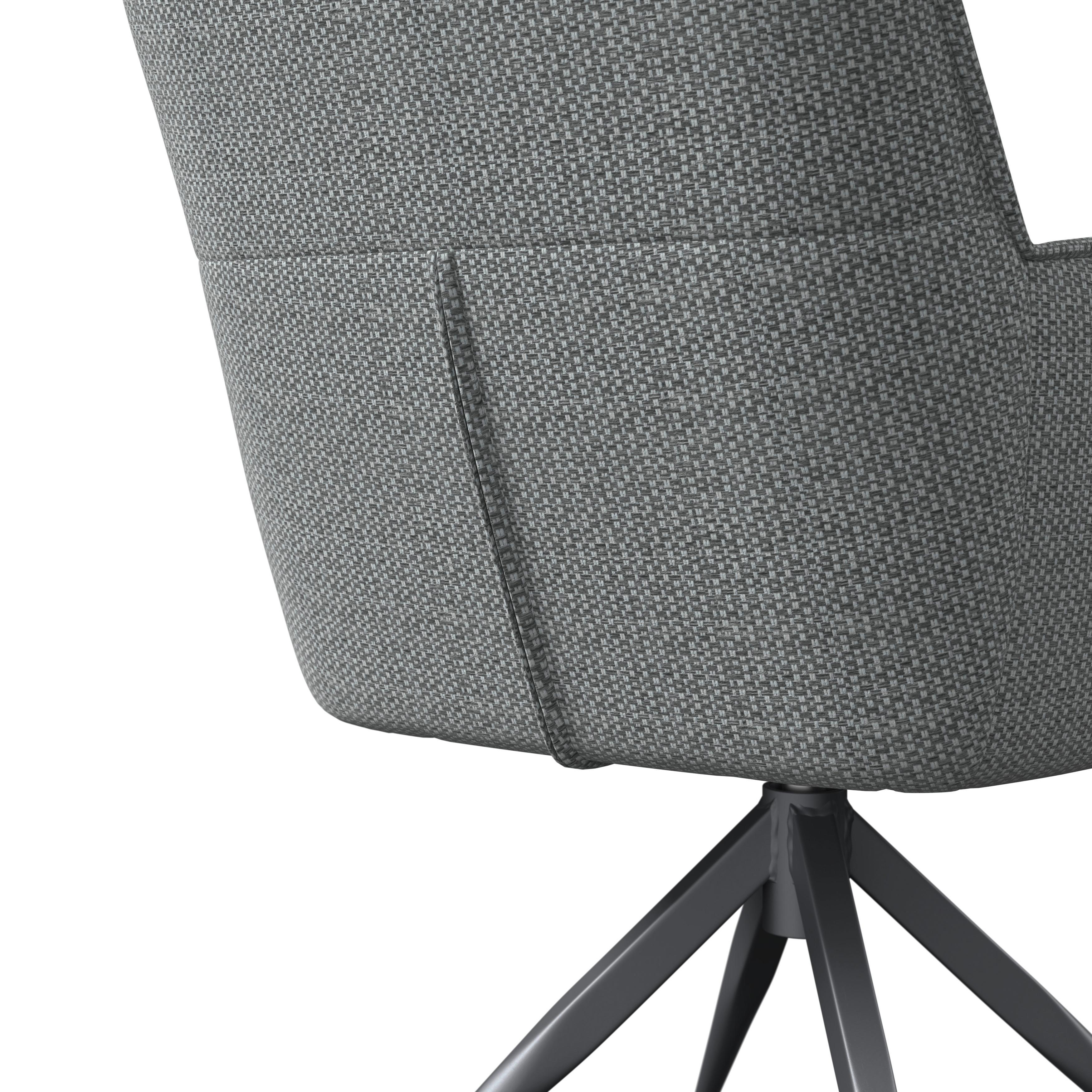 UTESTOL GLAMOUR - beige/antracit, Modern, metall/textil (62/62/87cm) - Mömax
