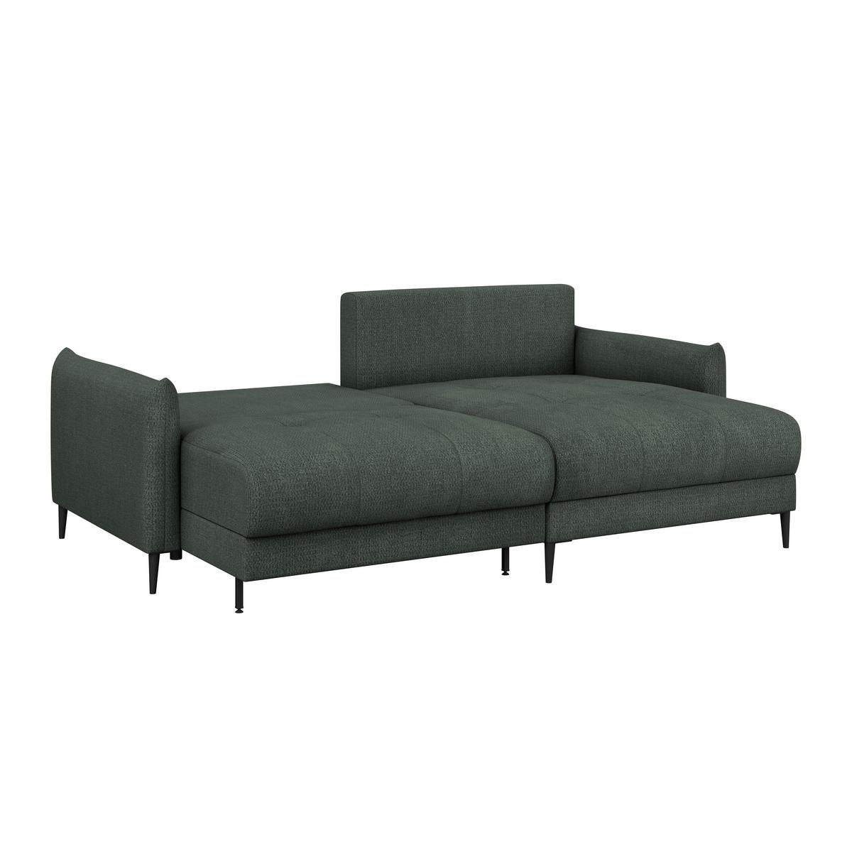 Kutna Garnitura Polis - tamno plava/tamno zelena, Trend, tekstil/metal (221/142cm) - Ondega