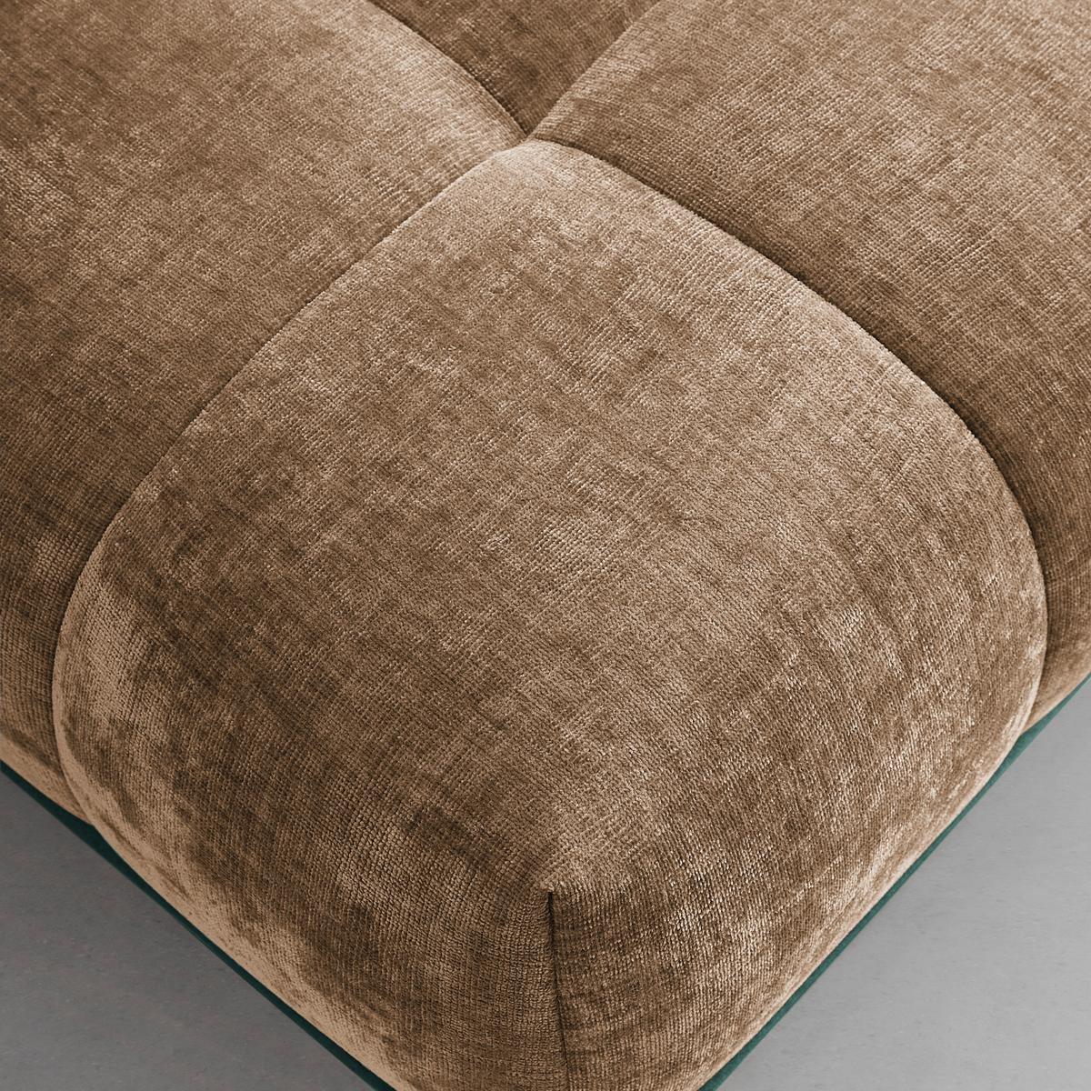 Ecksofa Morgan Dunkelgrün/Cappuccino - Dunkelgrün/Schwarz, MODERN, Textil/Metall (184/67-87/262cm) - Mömax