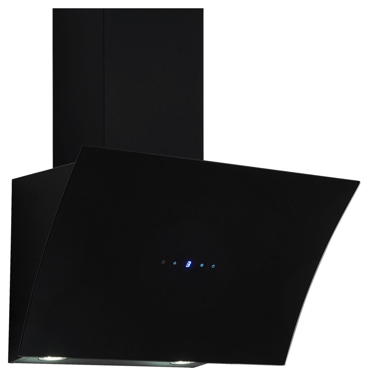 Kuhinjska Napa Respekta Alia, Črna, 60cm - črna, Trend, kovina/steklo (60/80,5-118,5/40,2cm) - Respekta