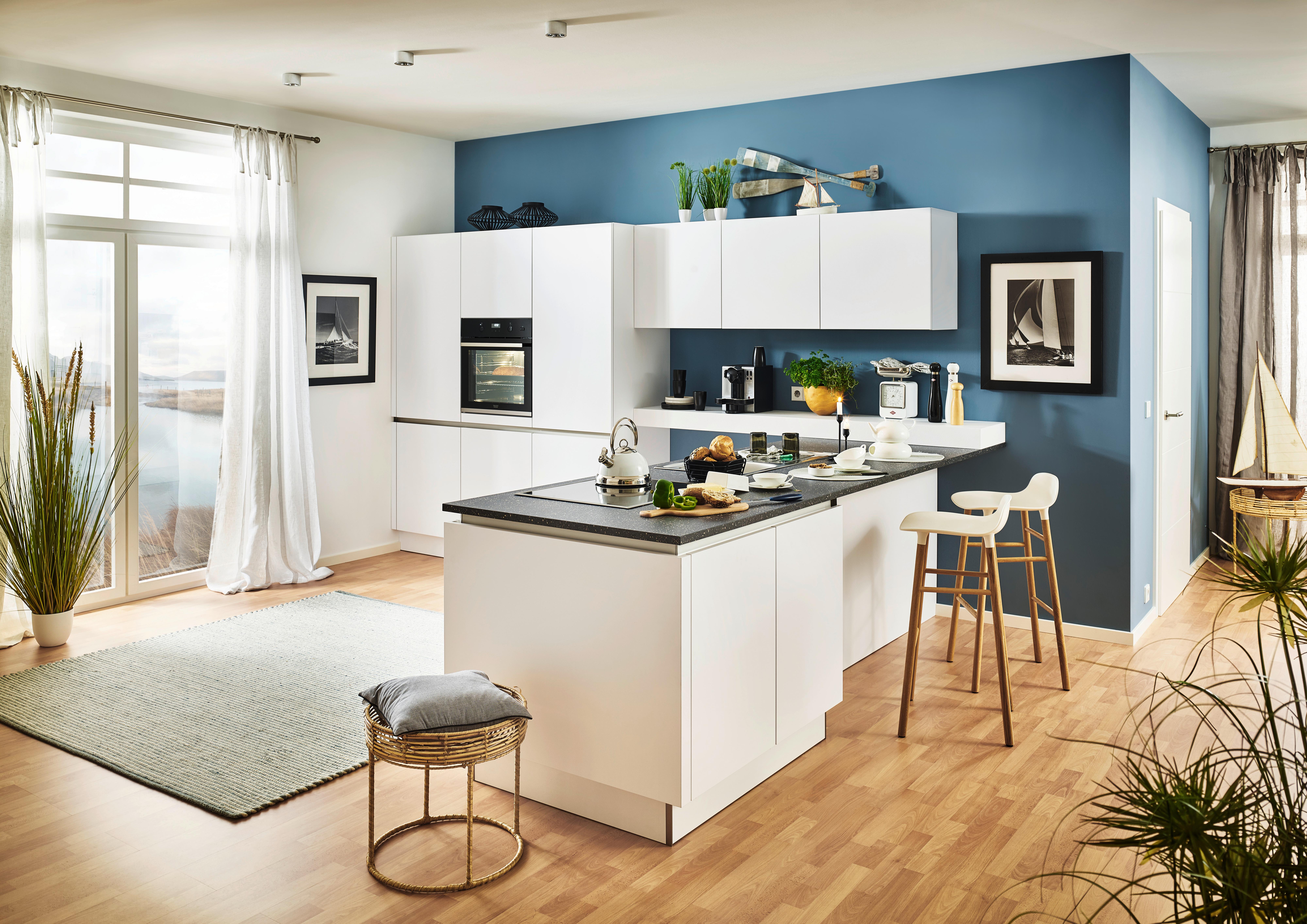 Einbauküche Feel in Weiß matt - Weiß, MODERN, Holzwerkstoff - Nolte Küchen