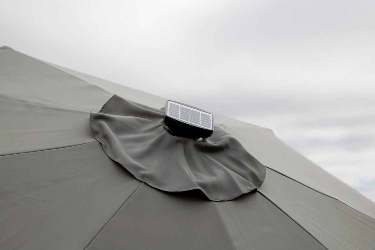 SONNENSCHIRM SABAL - Schwarz/Grau, KONVENTIONELL (270/241/270cm) - Gardenson