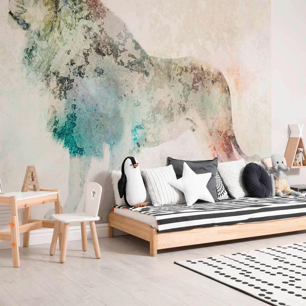 Fototapete King of the Animals Multicolor/Weiß - Multicolor/Weiß, LIFESTYLE, Textil (200/140cm) - artgeist