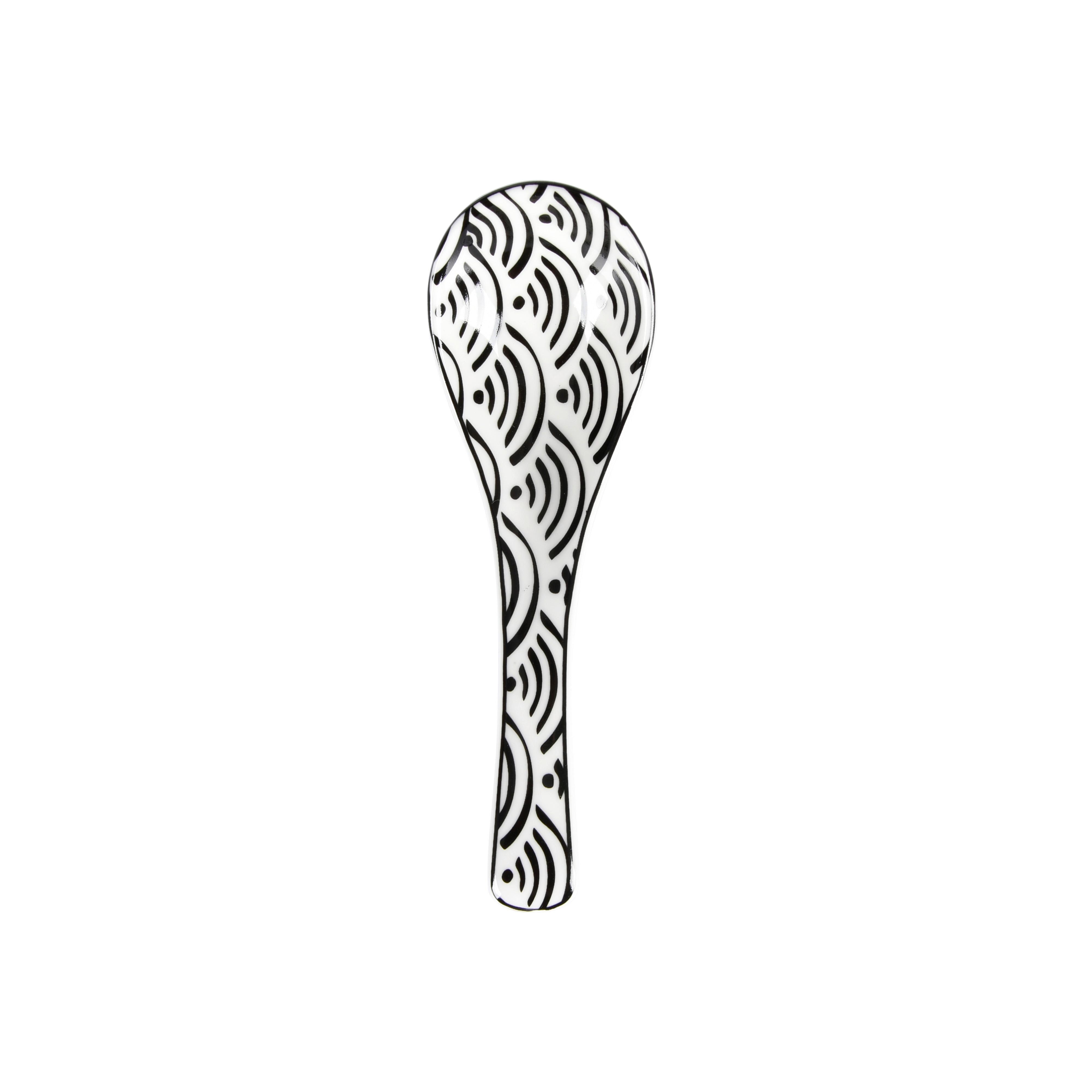 Kašika Shiva - bela/crna, Lajfstajl, keramika (13,8/4,3/2,8cm) - Mömax