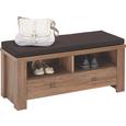 Garderobenbank Akaziefarben - Dunkelbraun/Nickelfarben, LIFESTYLE, Holzwerkstoff/Metall (100/48/40cm) - Mömax modern living Garderobenbank Akaziefarben - Dunkelbraun/Nickelfarben, LIFESTYLE, Holzwerkstoff/Metall (100/48/40cm) - Mömax modern living