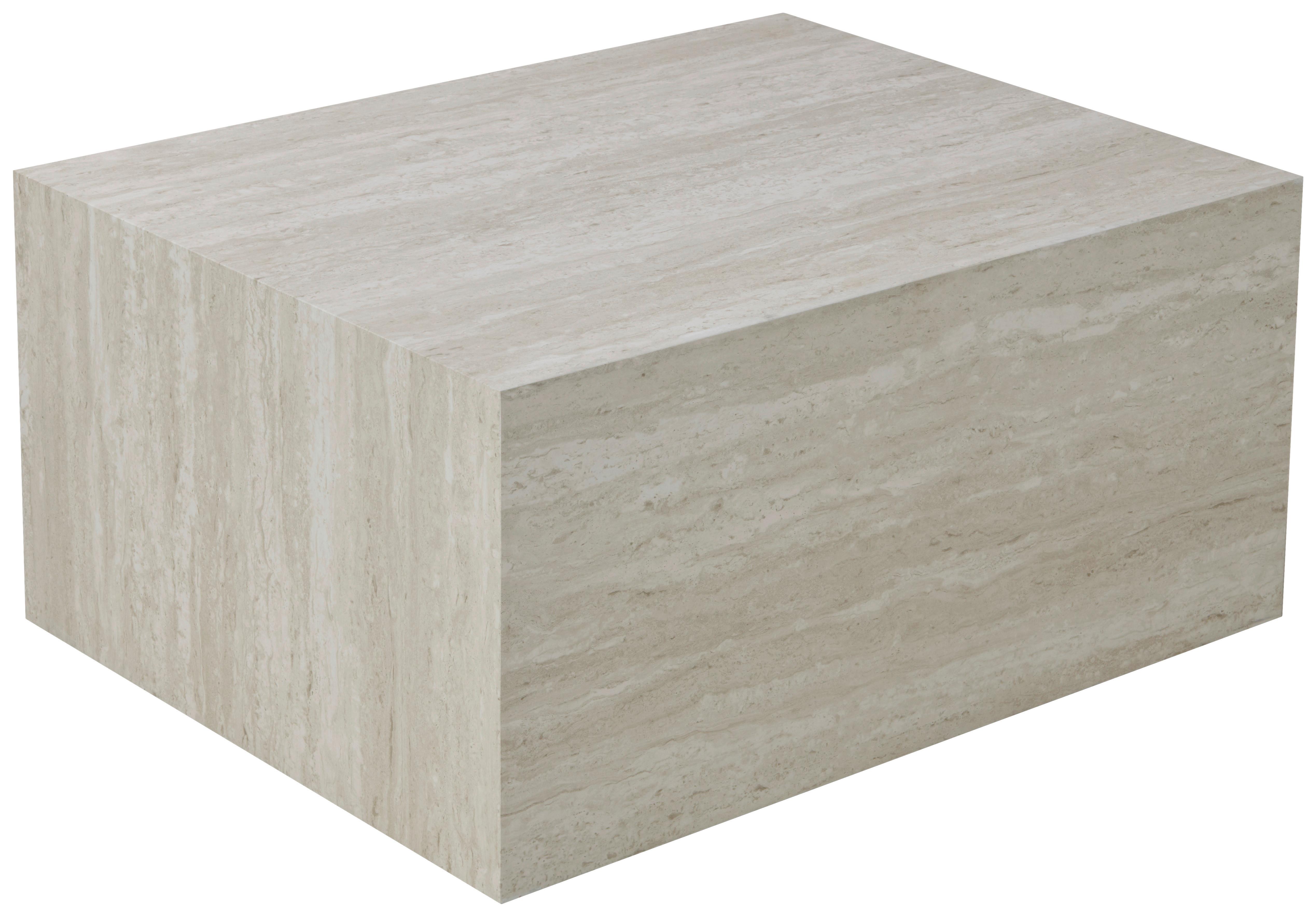 STOLIK KAWOWY LAUREEN  -EXKLUSIV- - jasnoszary, Design, materiał drewnopochodny (80/60/38cm) - Carryhome