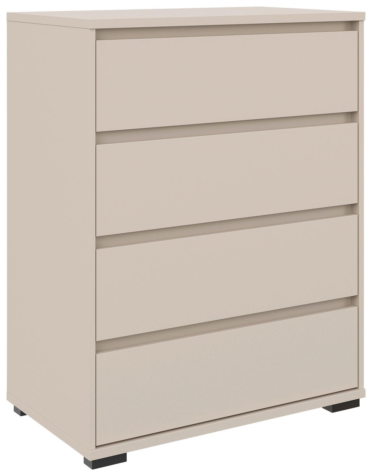 KOMODA LINE - antracytowy/kaszmir, Design, materiał drewnopochodny/tworzywo sztuczne (80/103/48cm) - Carryhome