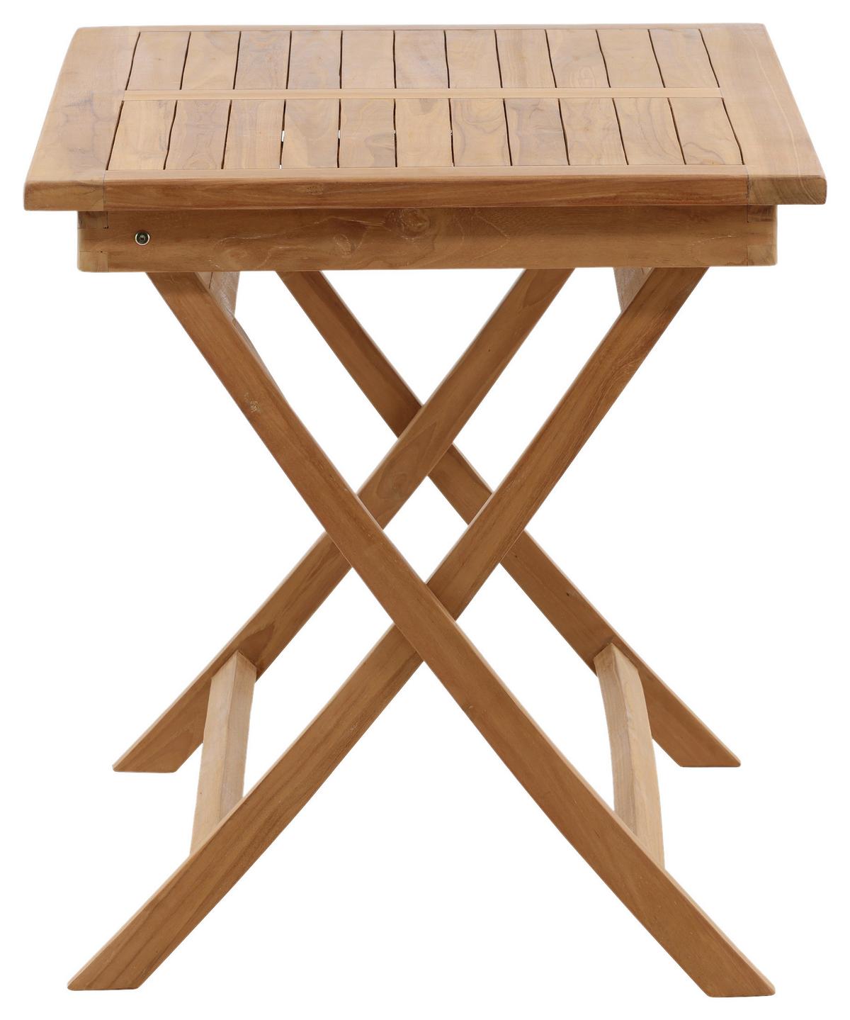 Gartentisch Kenya ca. 120x70x75 cm Teakholz - Teakfarben, KONVENTIONELL, Holz (120/70/75cm) - Gardenson