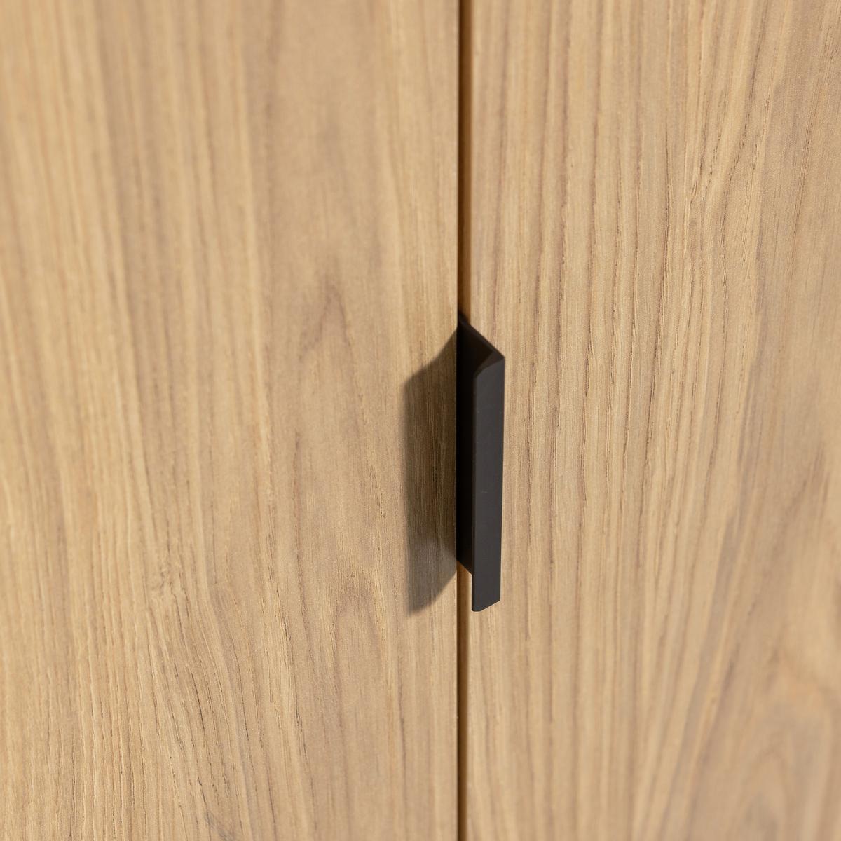 Mehrzweckschrank Silas Eichefarben/Schwarz - Eichefarben/Schwarz, Design, Holz/Metall (85/149/36cm) - Livetastic
