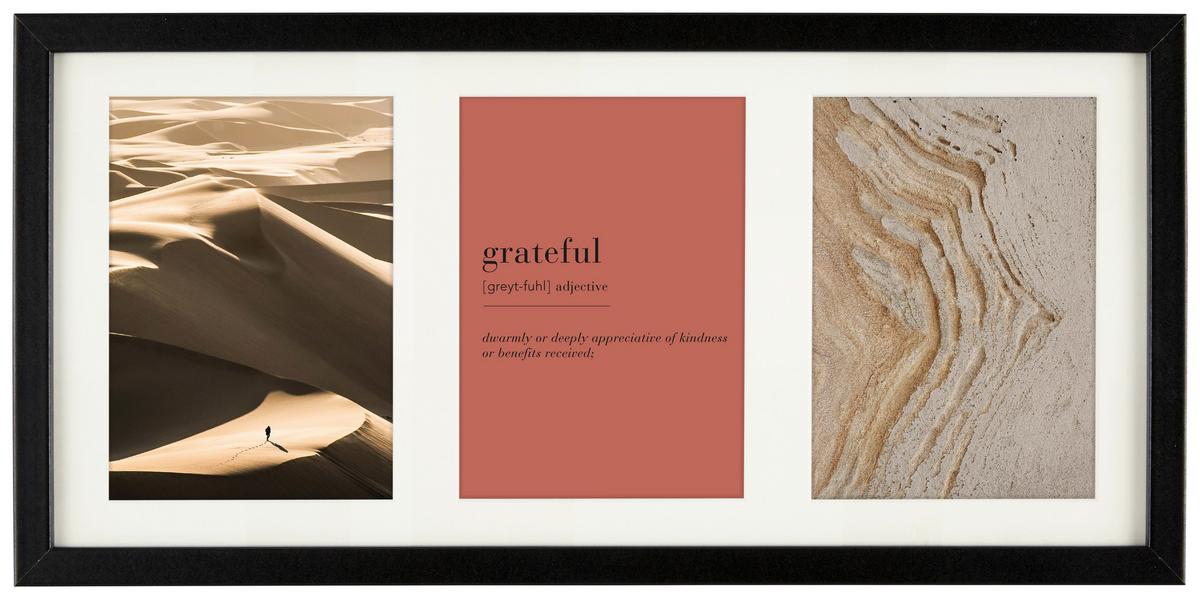 Bilderrahmen Gitta Schwarz ca. 23x50cm - Schwarz, Modern, Glas/Holzwerkstoff (23/50cm) - Modern Living