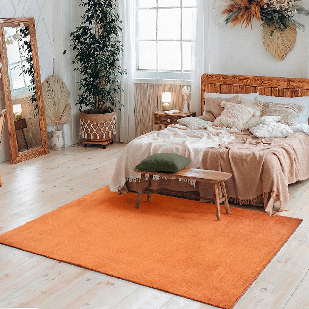 Fellteppich Loft Terracotta ca. 60x110cm - Terracotta, KONVENTIONELL, Textil (60/110cm)