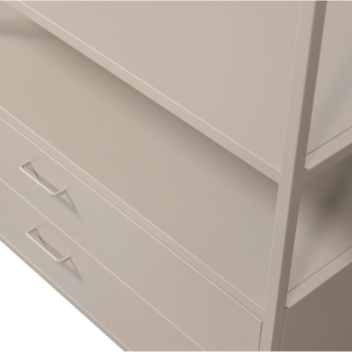 OFFENER KLEIDERSCHRANK Ferris Sandfarben B: 100cm - Sandfarben, Basics, Metall (100/185/54cm) - MID.YOU