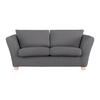 2-Sitzer-Sofa Devado Dunkelgrau Cord - Dunkelgrau/Naturfarben, Holz/Textil (190/70-85/95cm) - Mömax